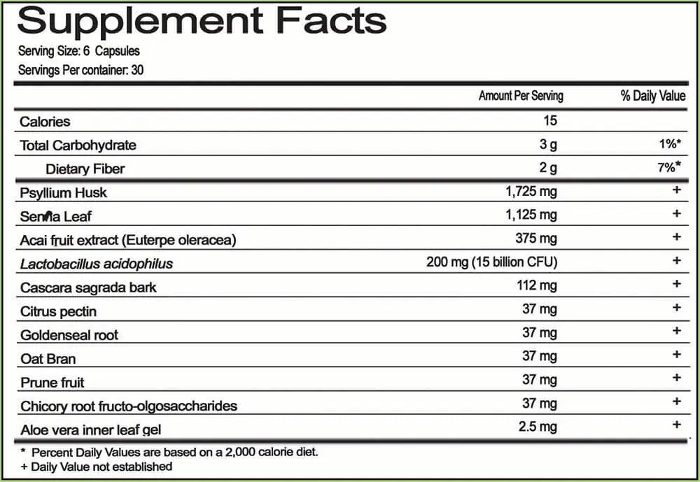 Colon Cleanser Acai 375mg 180 Veggie Capsules