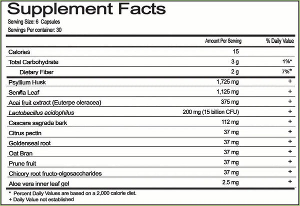 Colon Cleanser Acai 375mg 180 Veggie Capsules